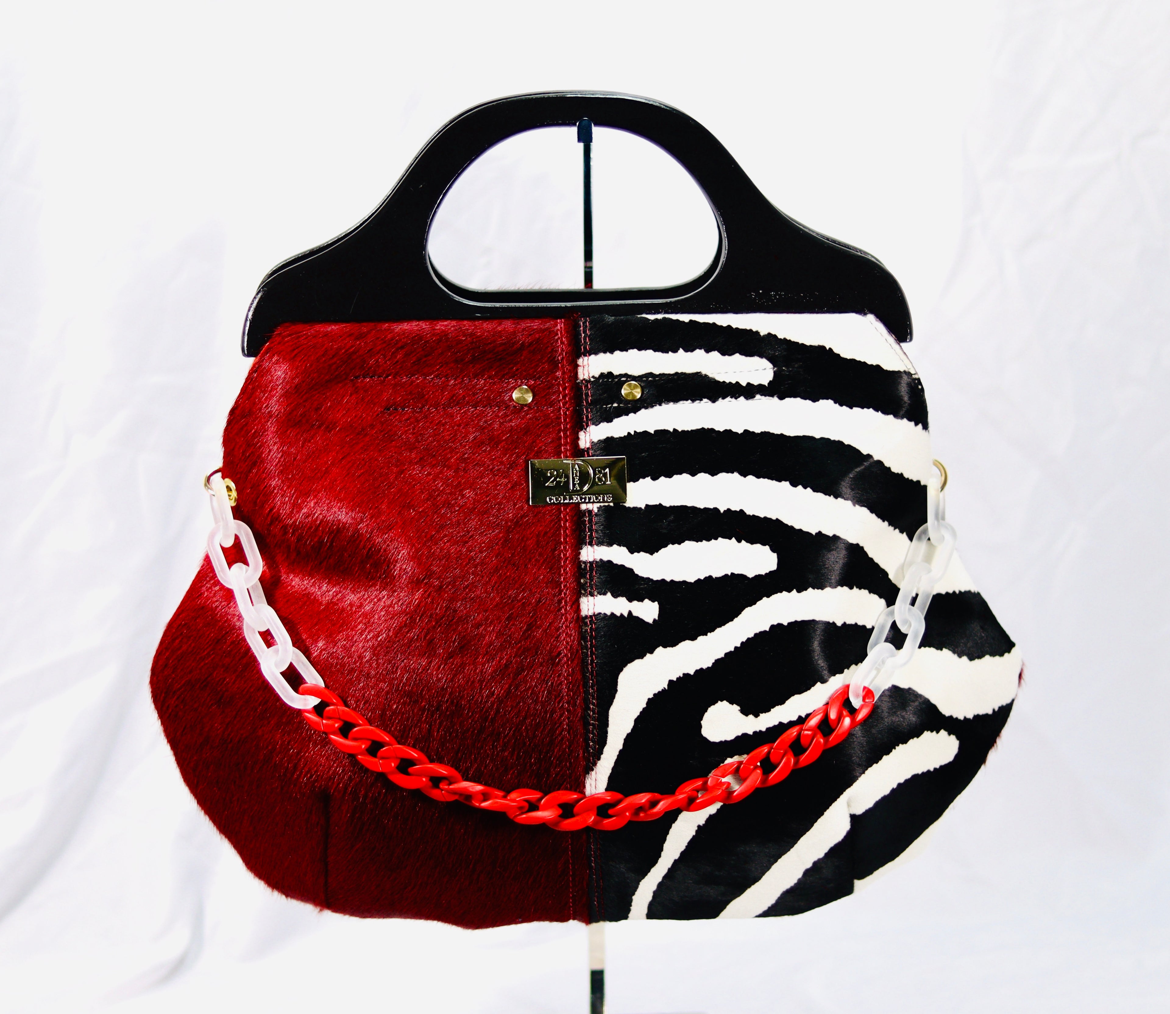 WILLIAMS HOBO BAG Red/Zebra
