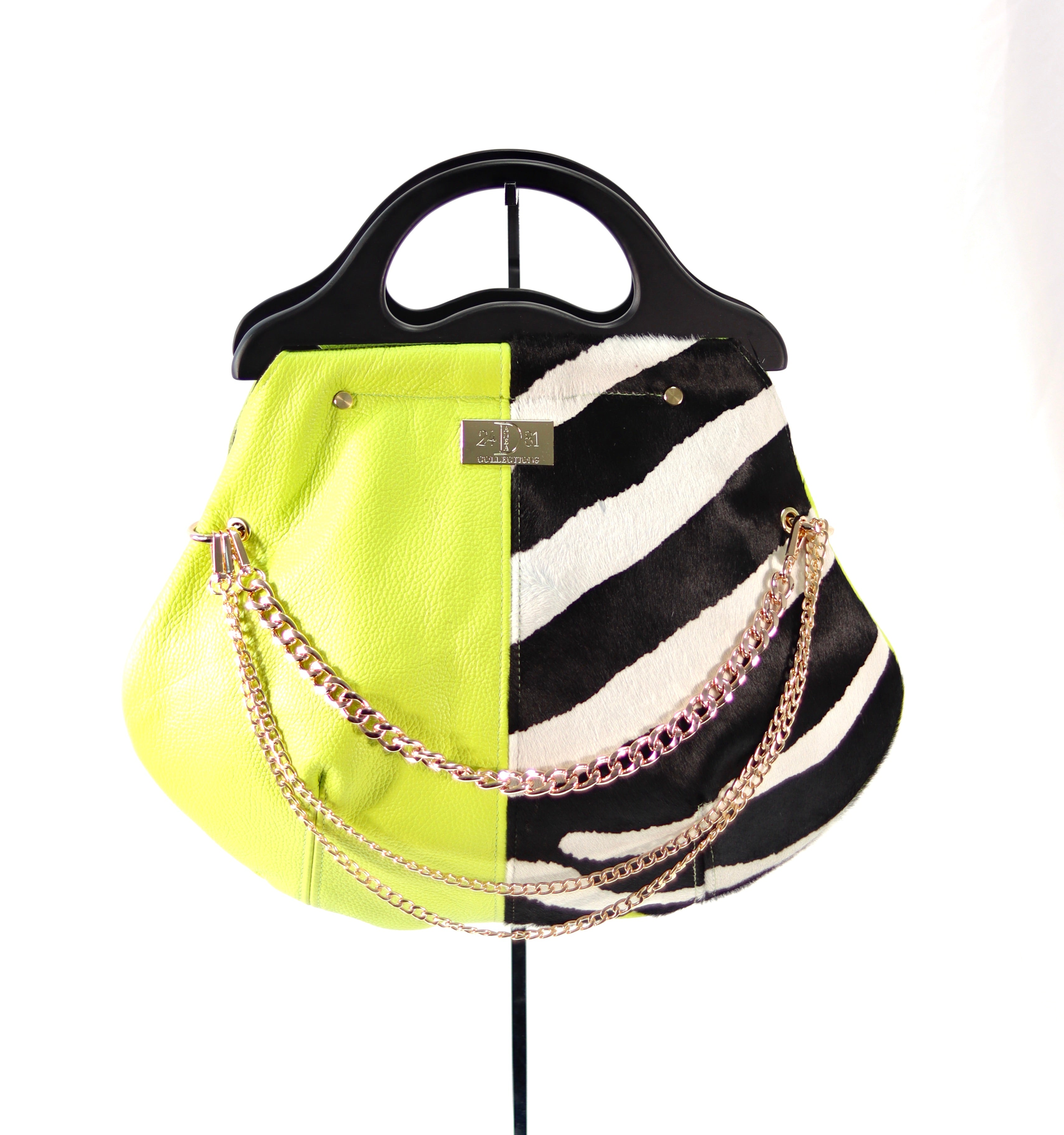 WILLIAMS HOBO Bag — Lime / Zebra