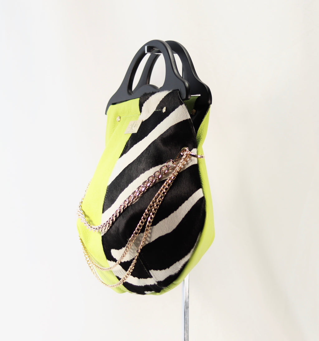 WILLIAMS HOBO Bag — Lime / Zebra
