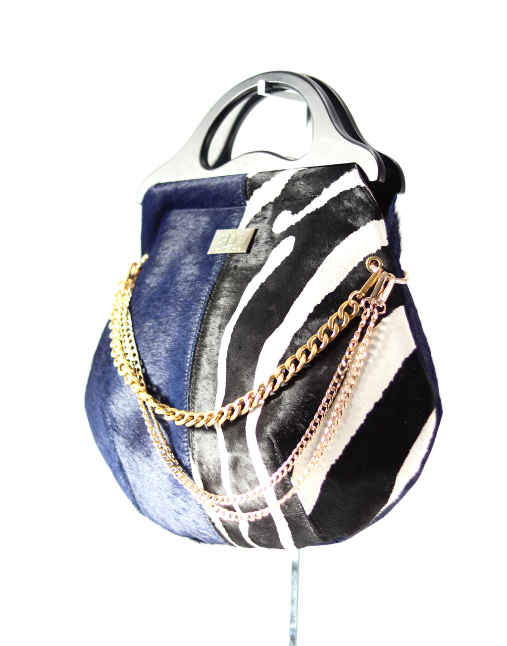 WILLIAMS HOBO BAG Blue/Zebra