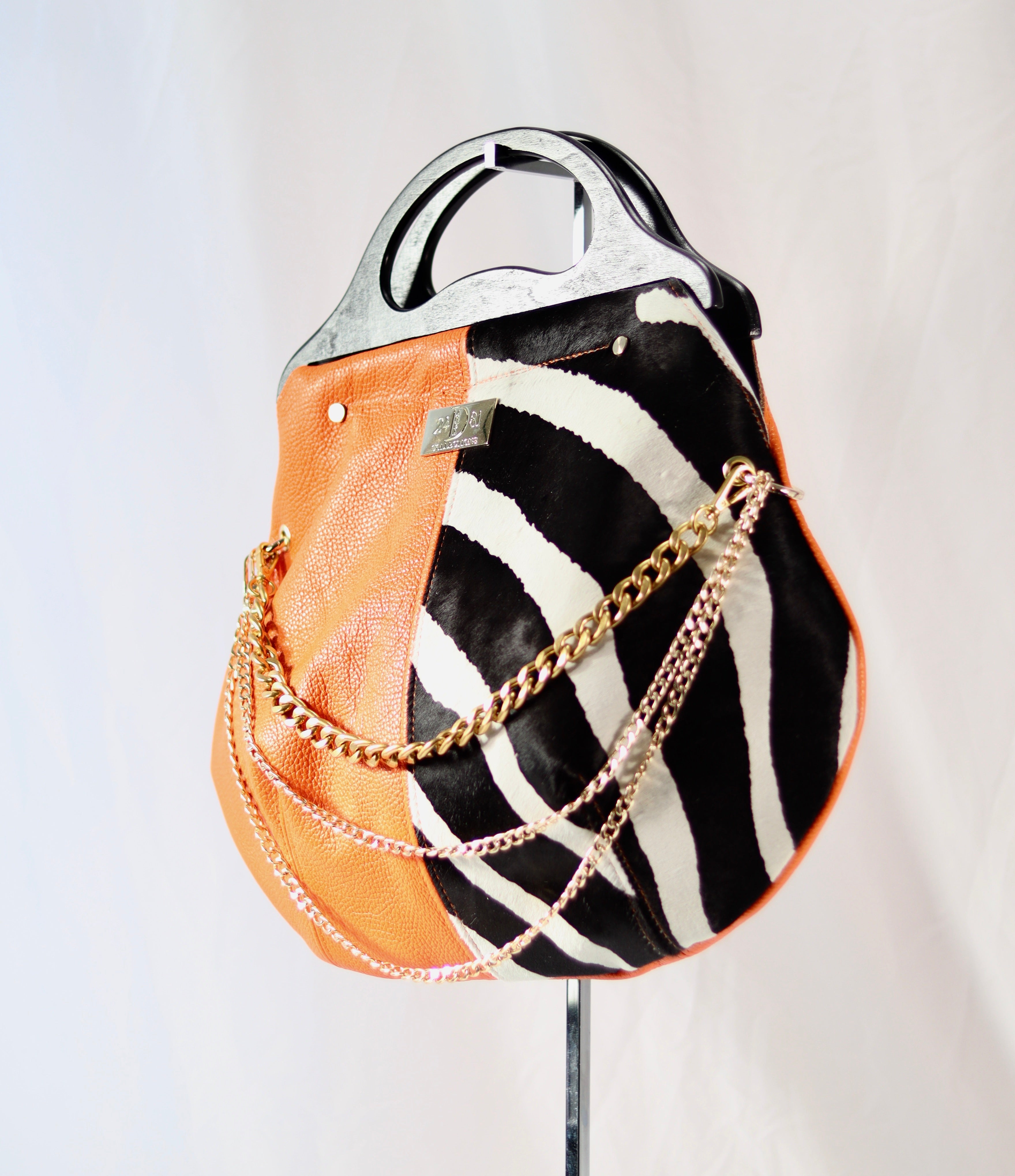 WILLIAMS HOBO BAG Orange/Zebra