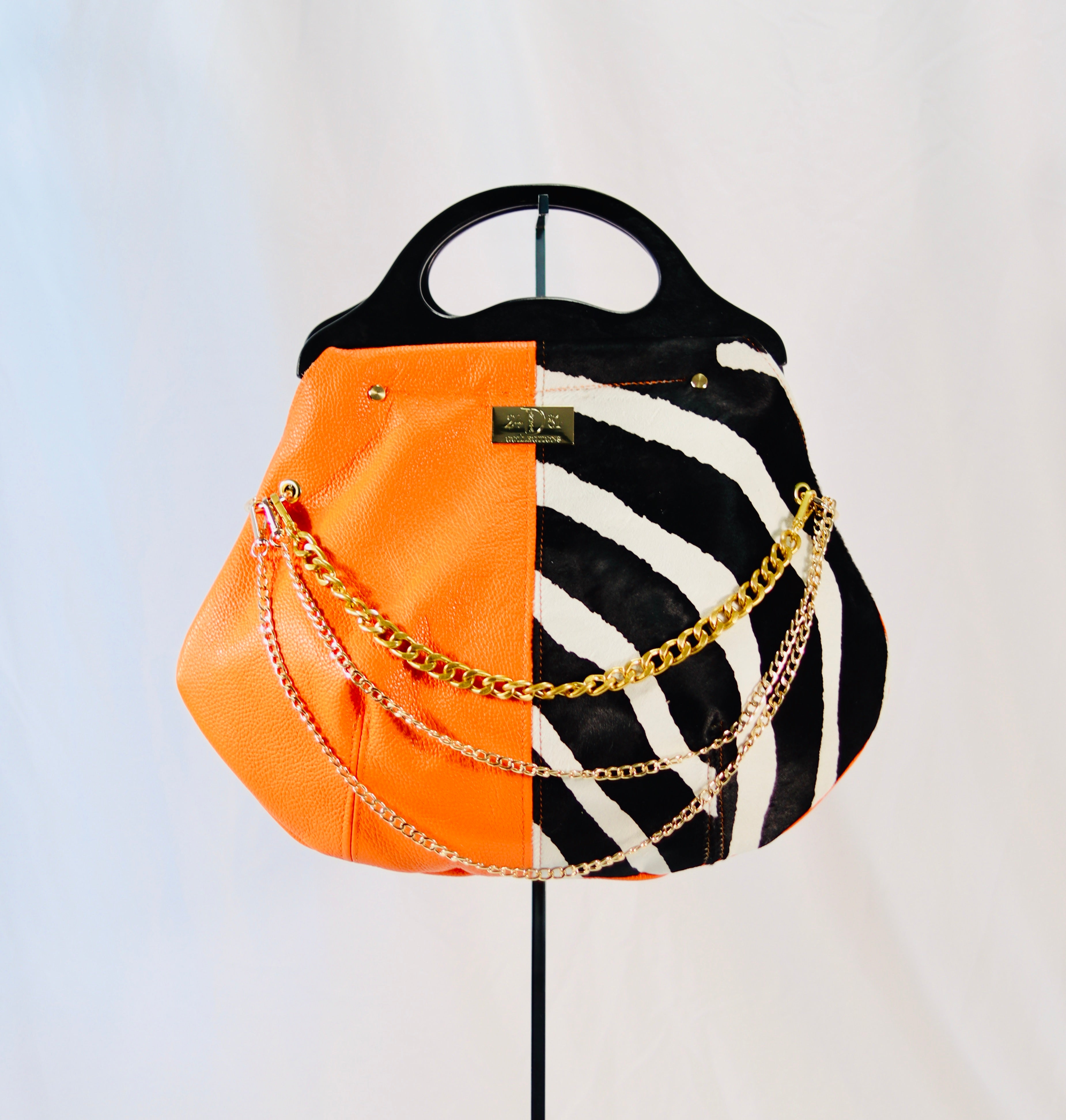 WILLIAMS HOBO BAG Orange/Zebra