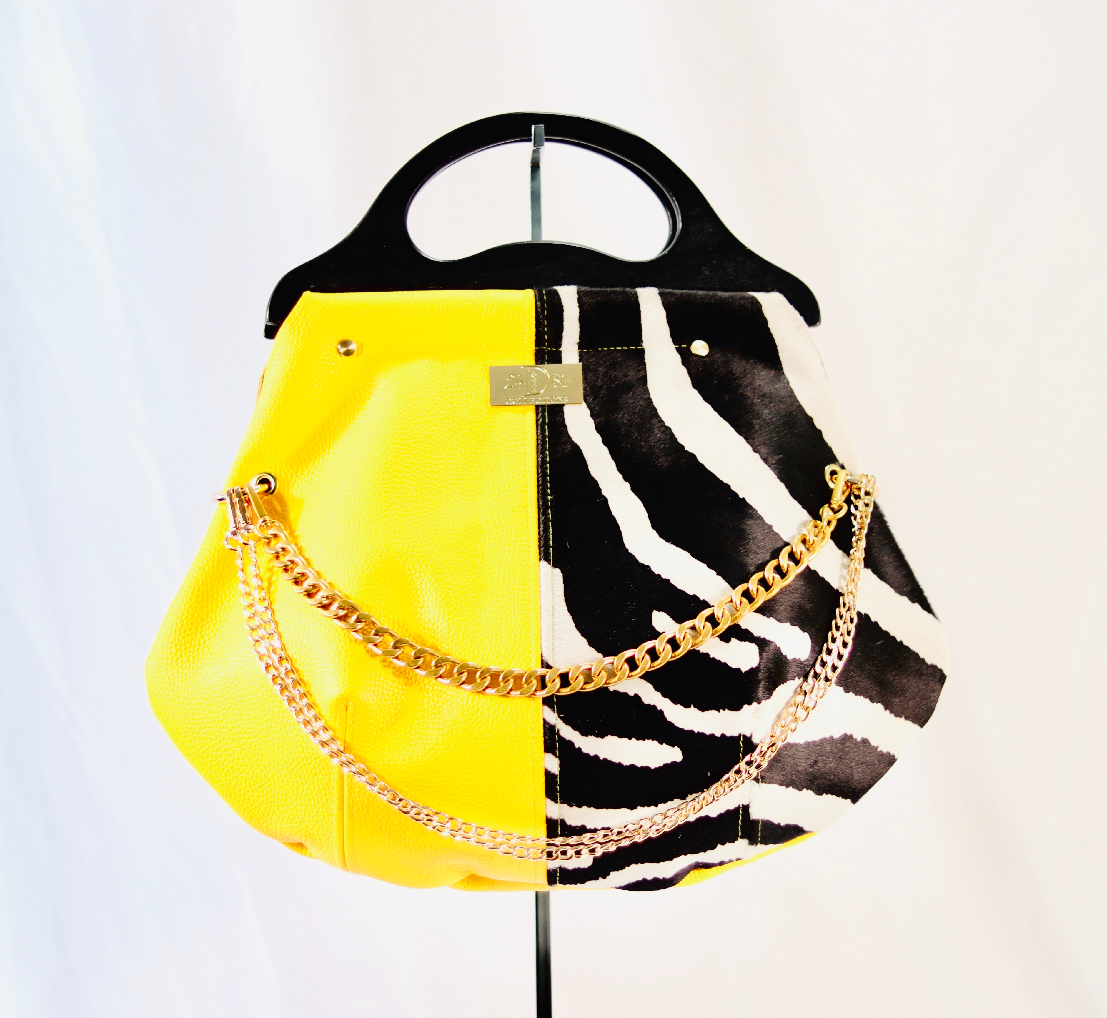 WILLIAMS HOBO BAG Yellow/Zebra