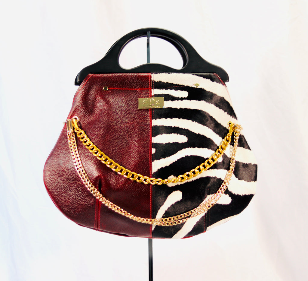 WILLIAMS LOGO BAG Bordeaux/Zebra
