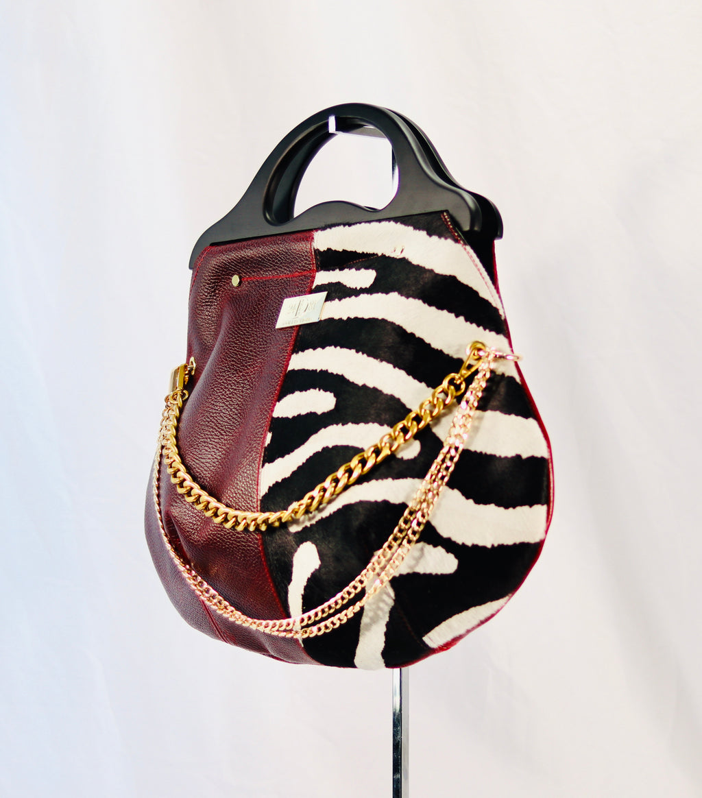 WILLIAMS LOGO BAG Bordeaux/Zebra