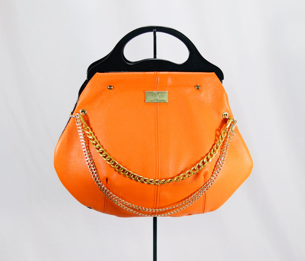 WILLIAMS HOBO BAG Orange/Zebra