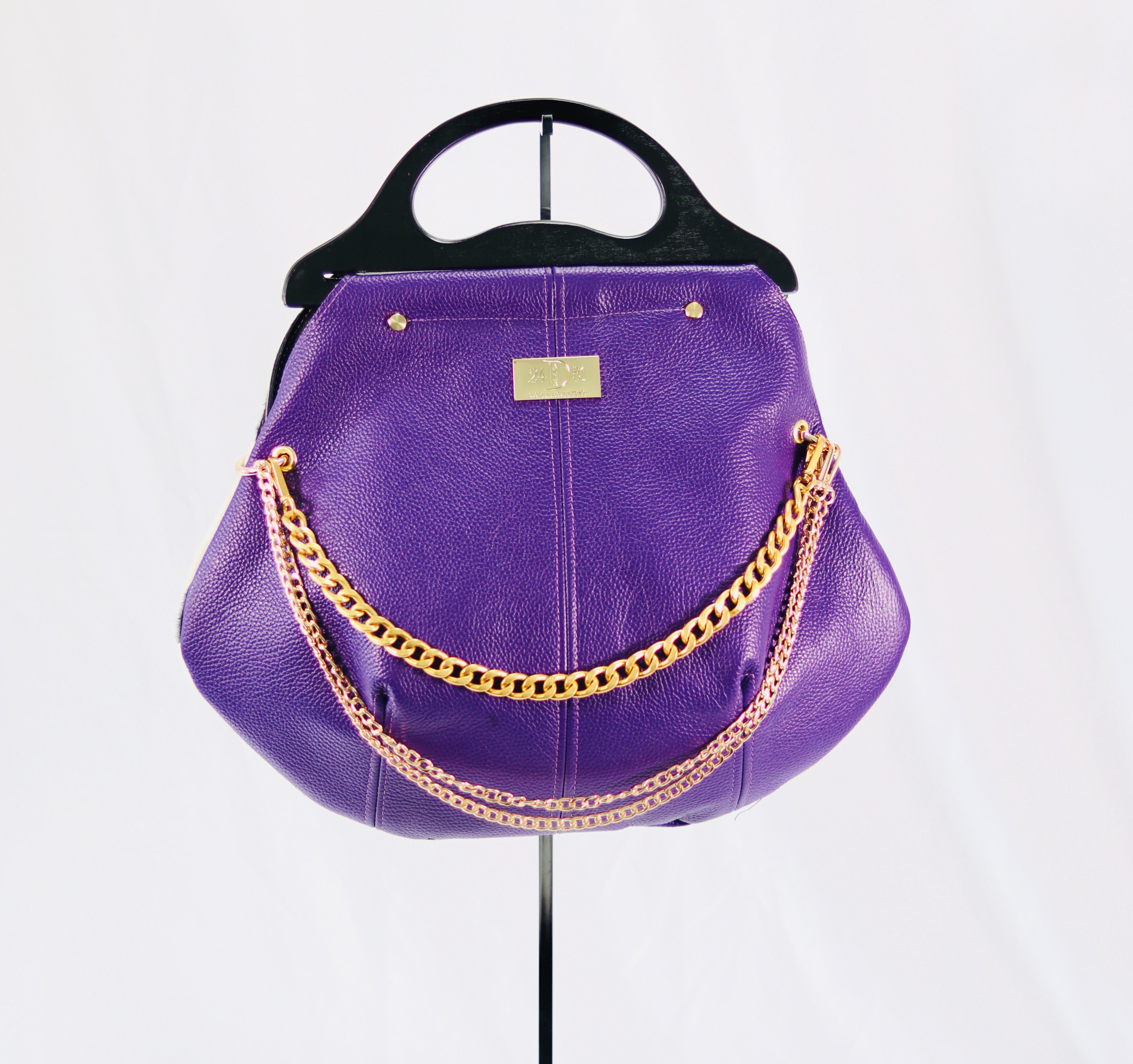 WILLIAMS HOBO BAG Purple/Zebra