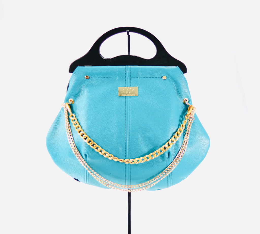 WILLIAMS HOBO BAG Turquoise/Zebra