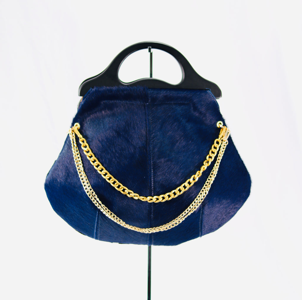 WILLIAMS HOBO BAG Blue/Zebra