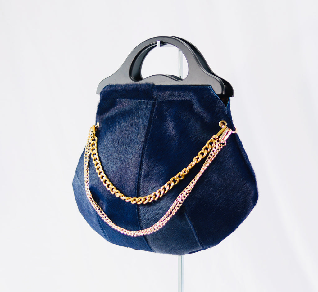 WILLIAMS HOBO BAG Blue/Zebra