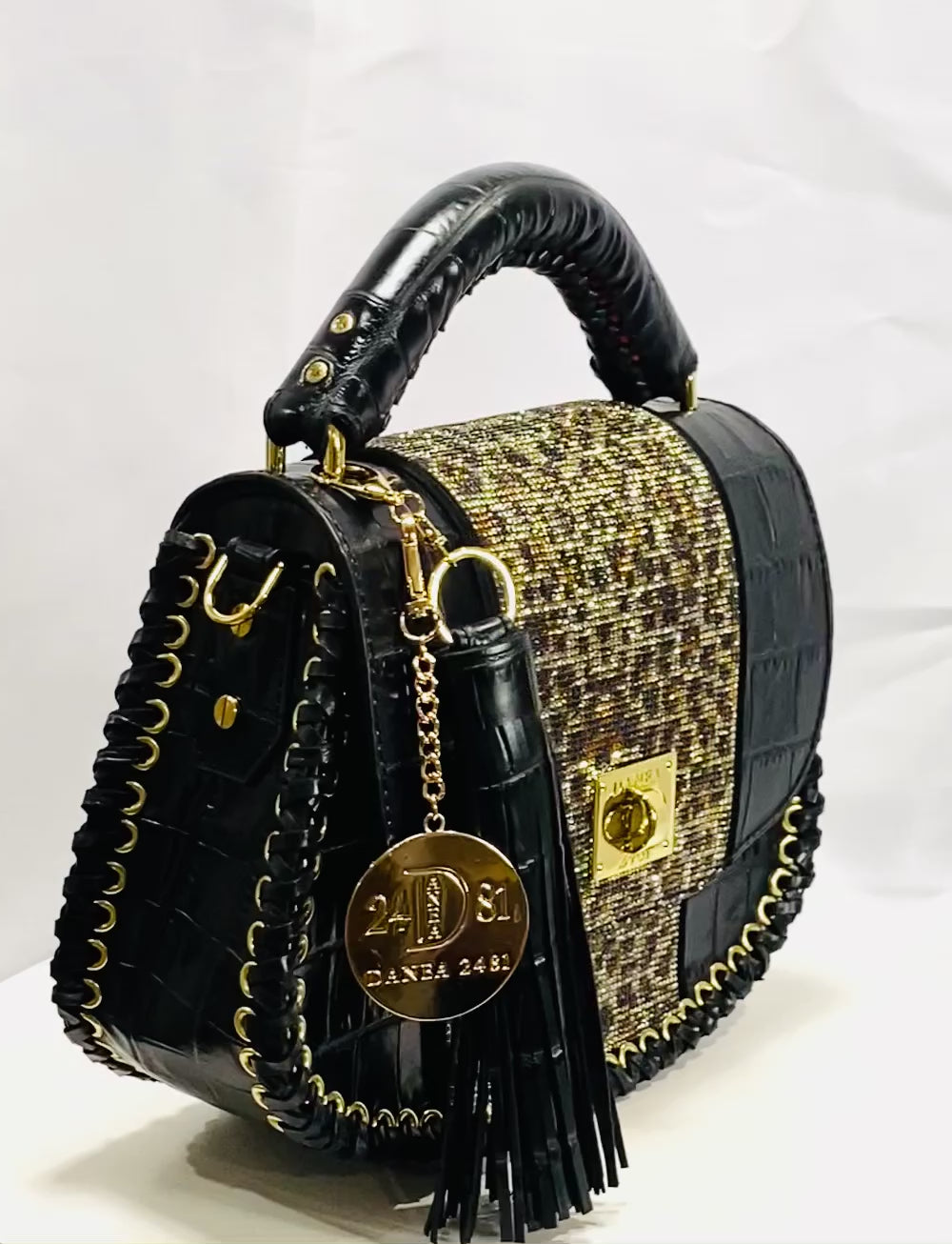 Crystal Leopard Uptown Bag